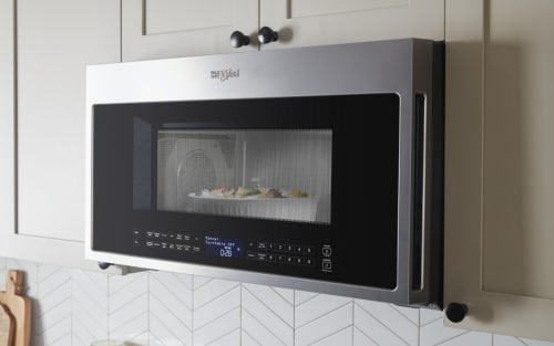 A Whirlpool® microwave.