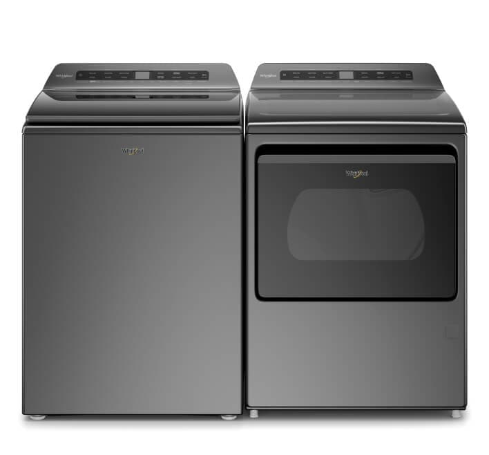 A Whirlpool® Top Load Laundry Set