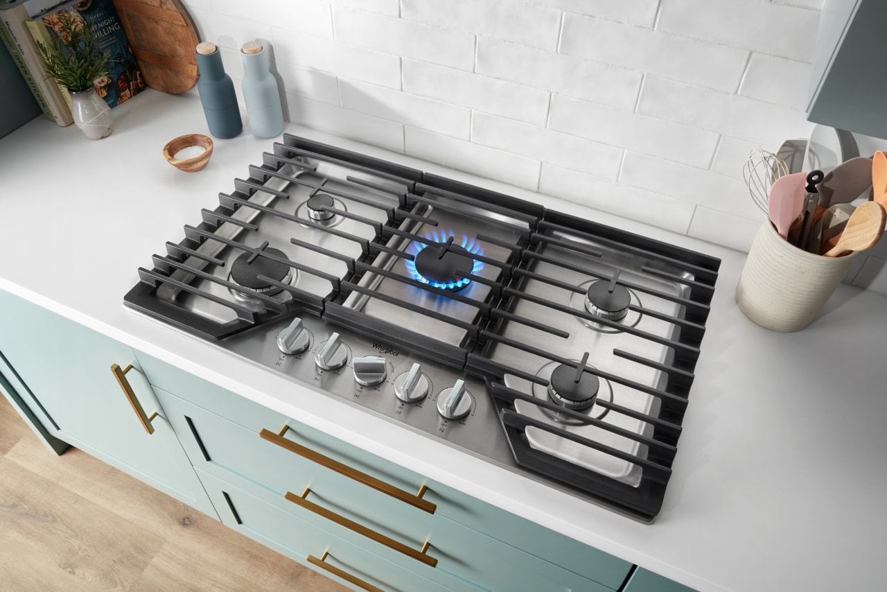 Fifth Burner on a Whirlpool® Cooktop