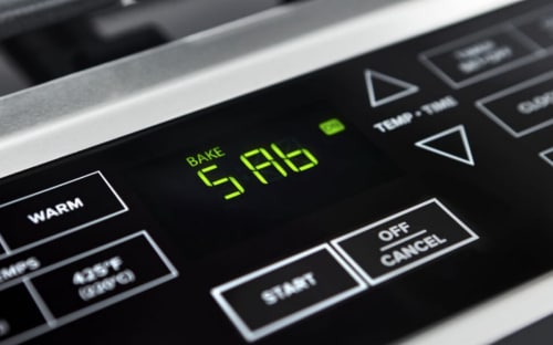 Sabbath Mode on a digital oven display