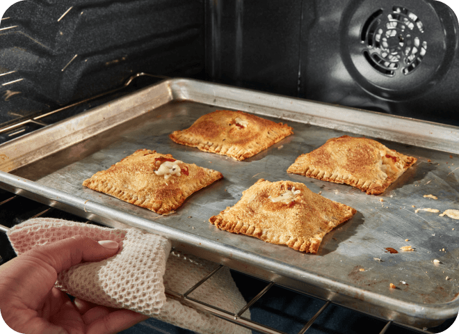 Hand pies baking in a Whirlpool® Range