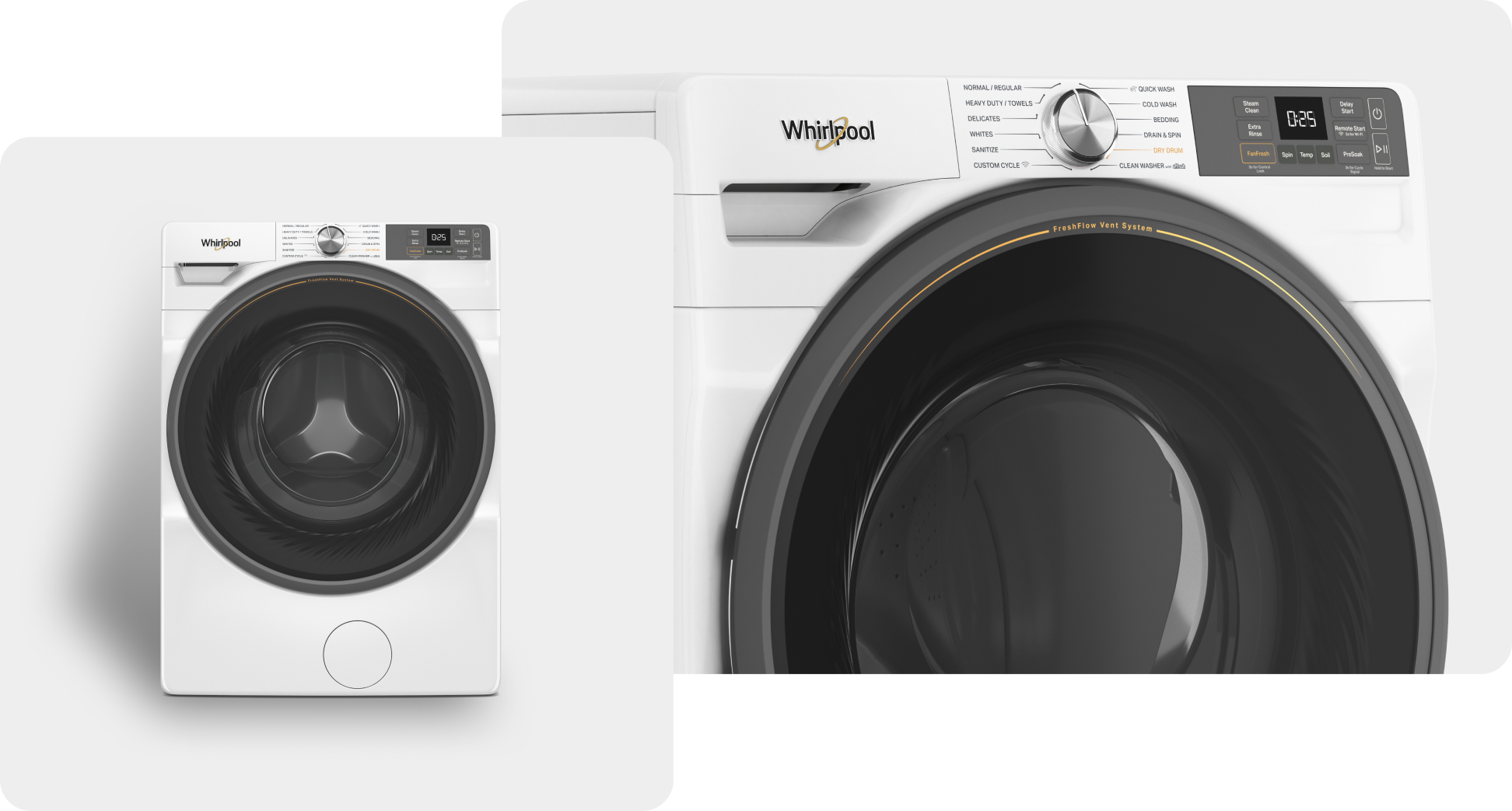 A Whirlpool® Washing Machine with a White finish