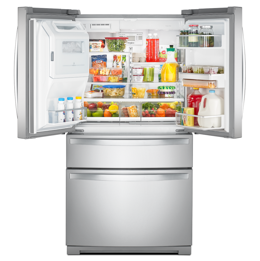 A Whirlpool® French Door 4 Door Refrigerator