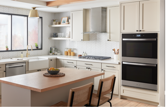 A kitchen filled with Whirlpool® appliances.