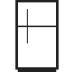 A top freezer refrigerator icon